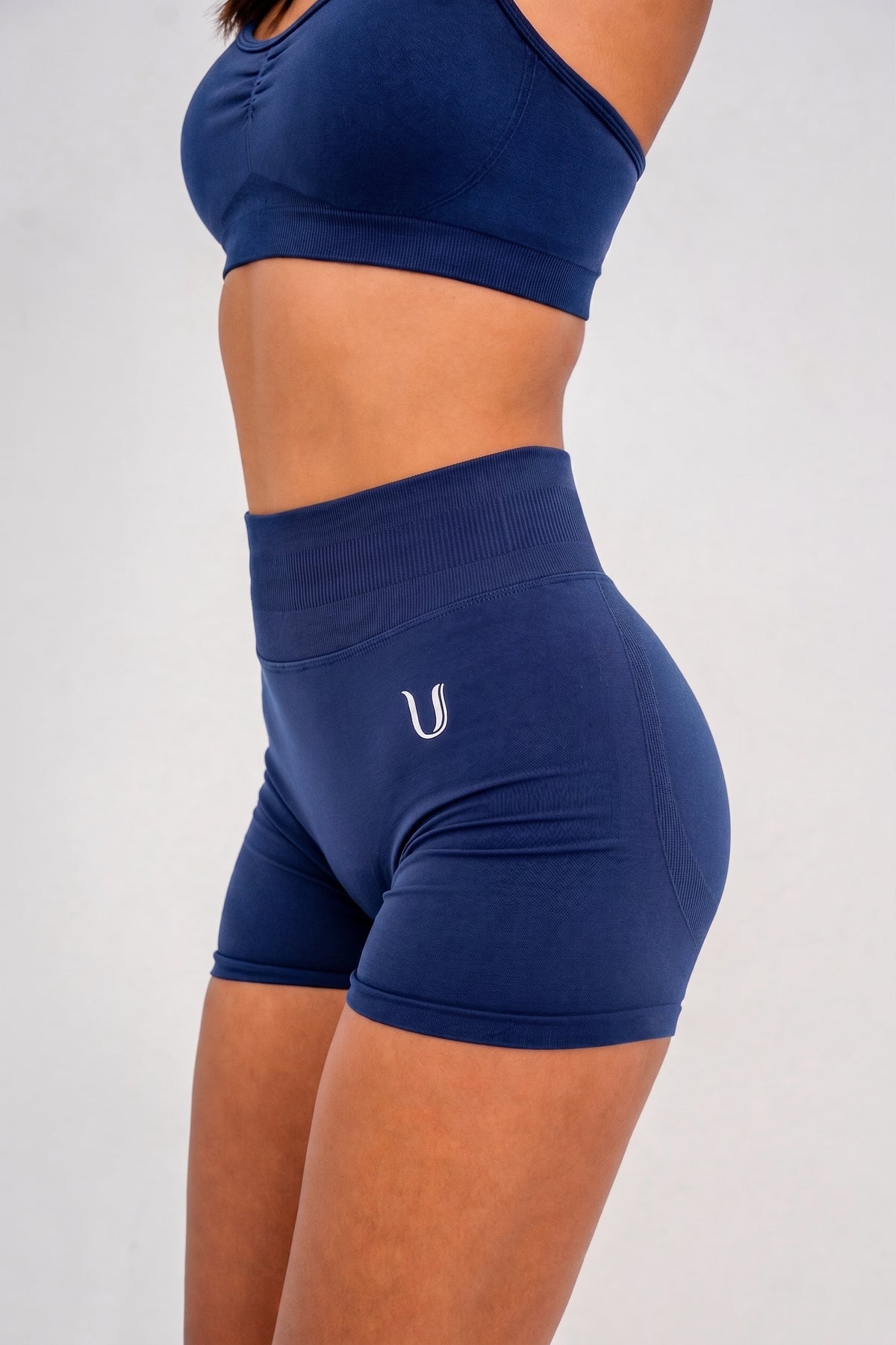 Luna | Premium Seamless Scrunch Short - Dark Blue