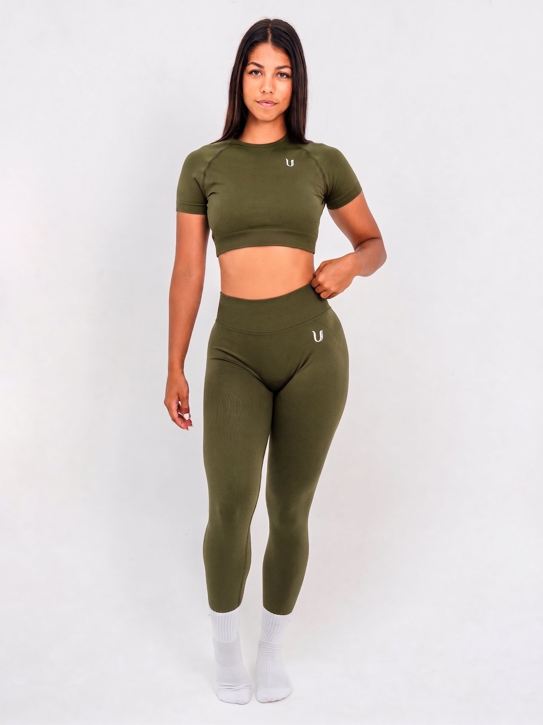 Luna | Premium Seamless Crop Top - Groen