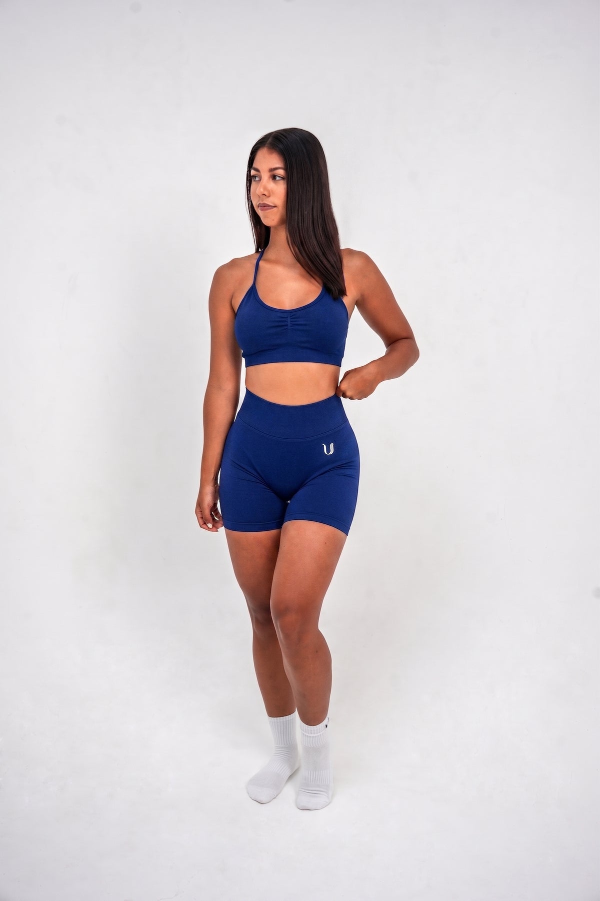 Luna | Premium Seamless Scrunch Short - Dark Blue