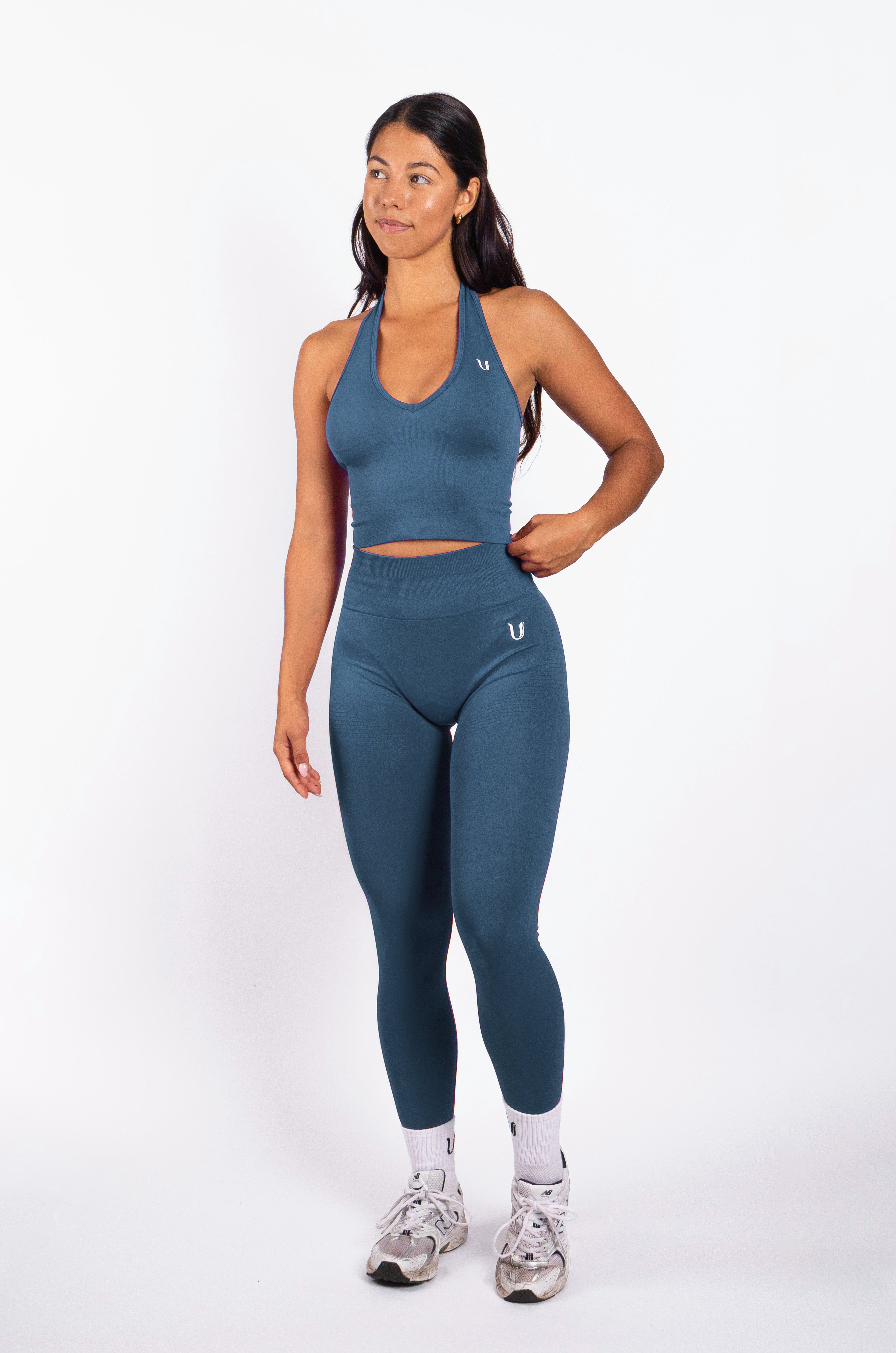 Bibi | Ribbed Seamless Halter Top – Red