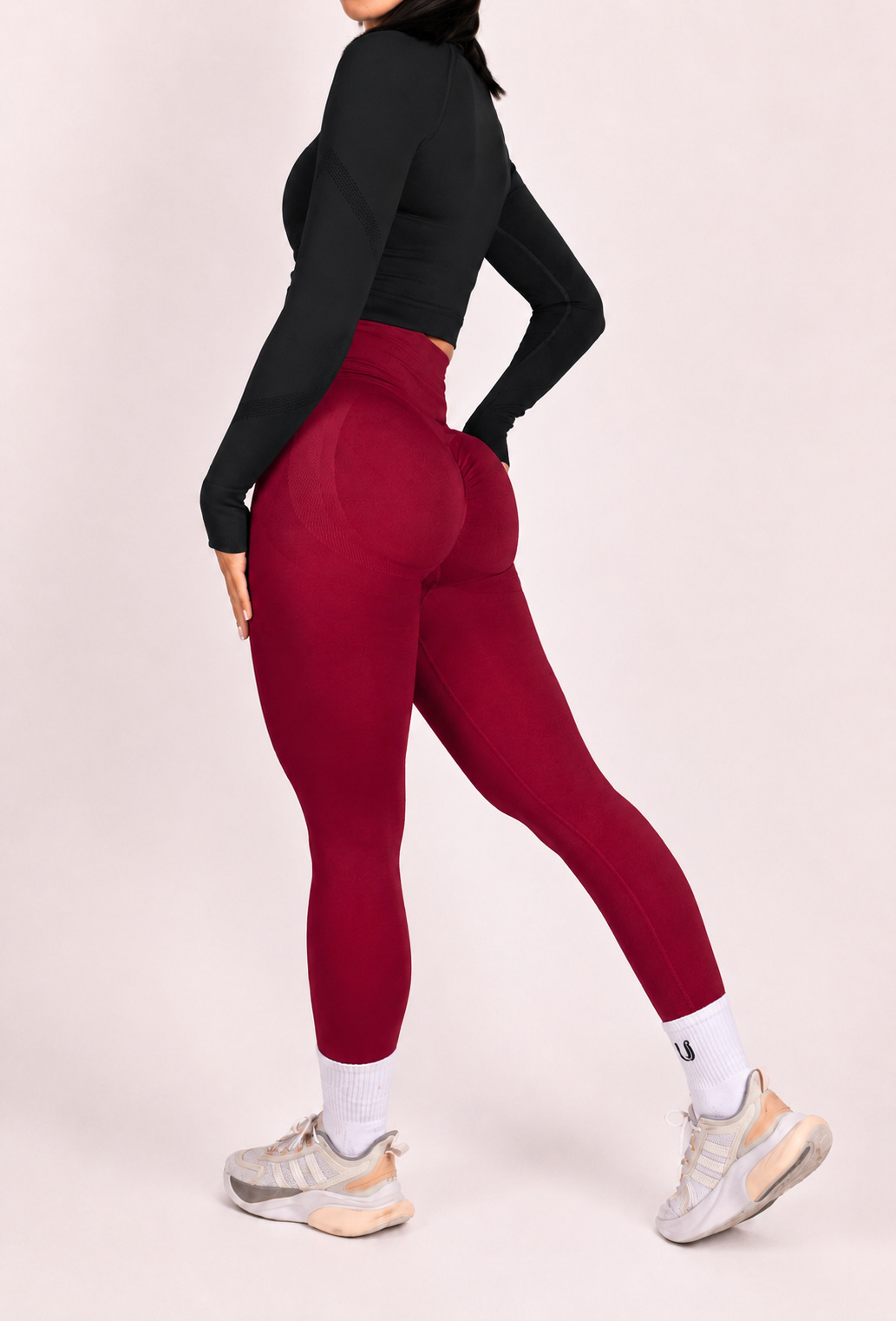 Leonie | Premium Scrunch Leggings - Red