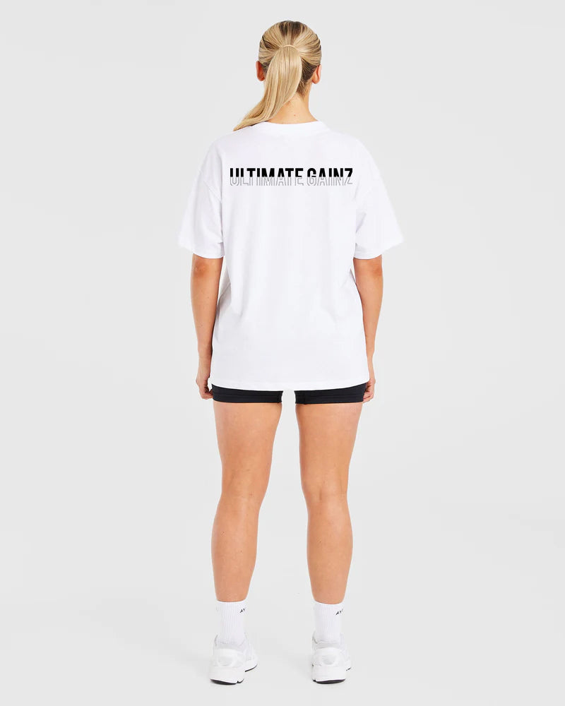 Ultimate Gainz | Oversized Unisex Shirt - White