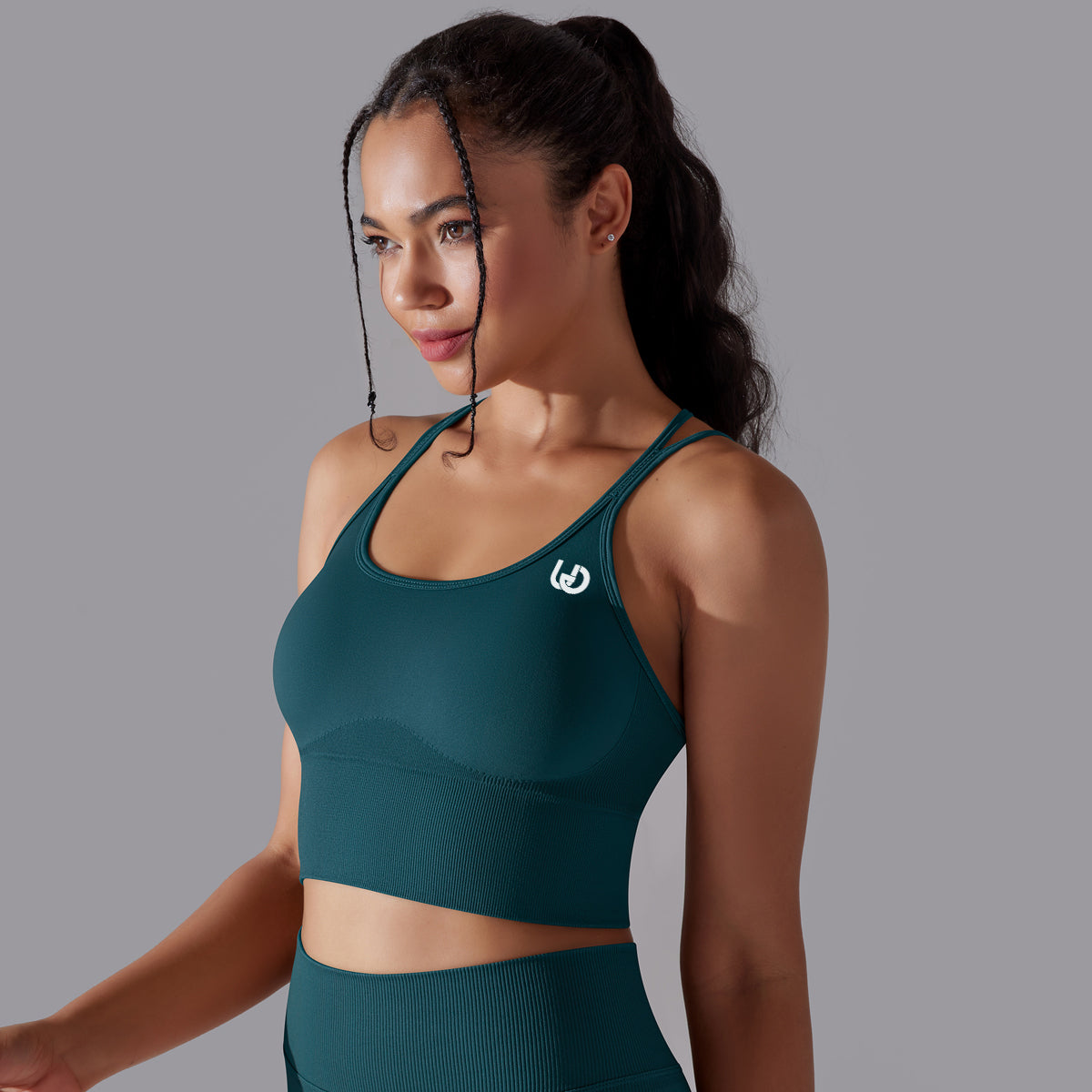 Daisy | Strap Sports Bra - DarkGreen