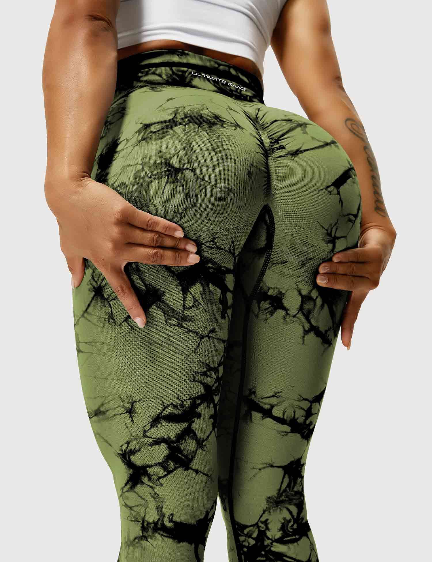 Aimy | Tie Dye Legging - OliveGreen