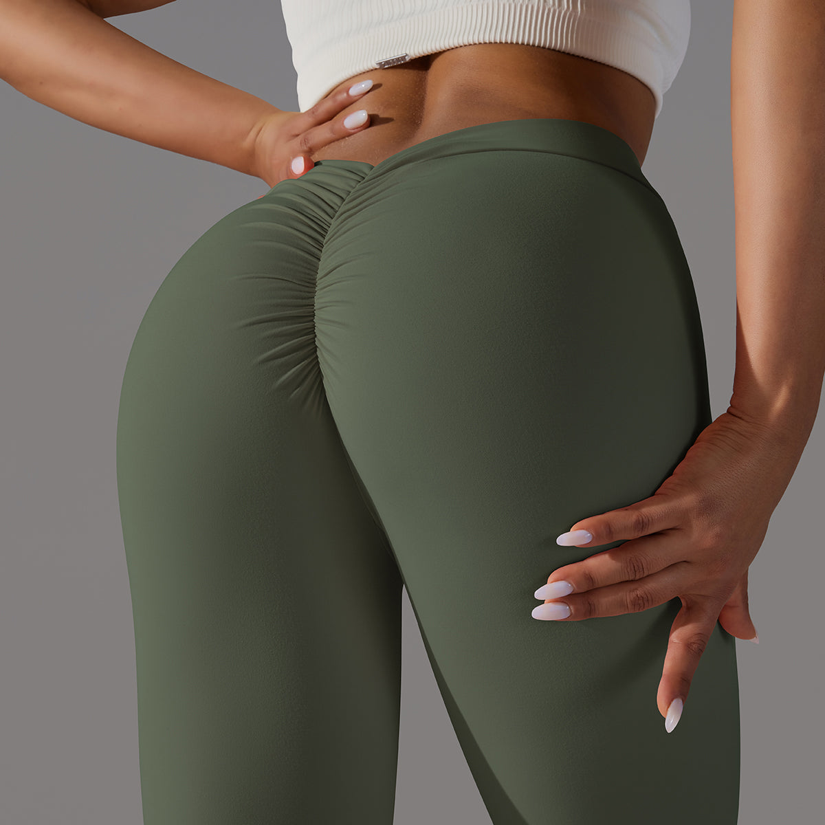 Emma | Legging Extra Scrunch - ArmyGreen