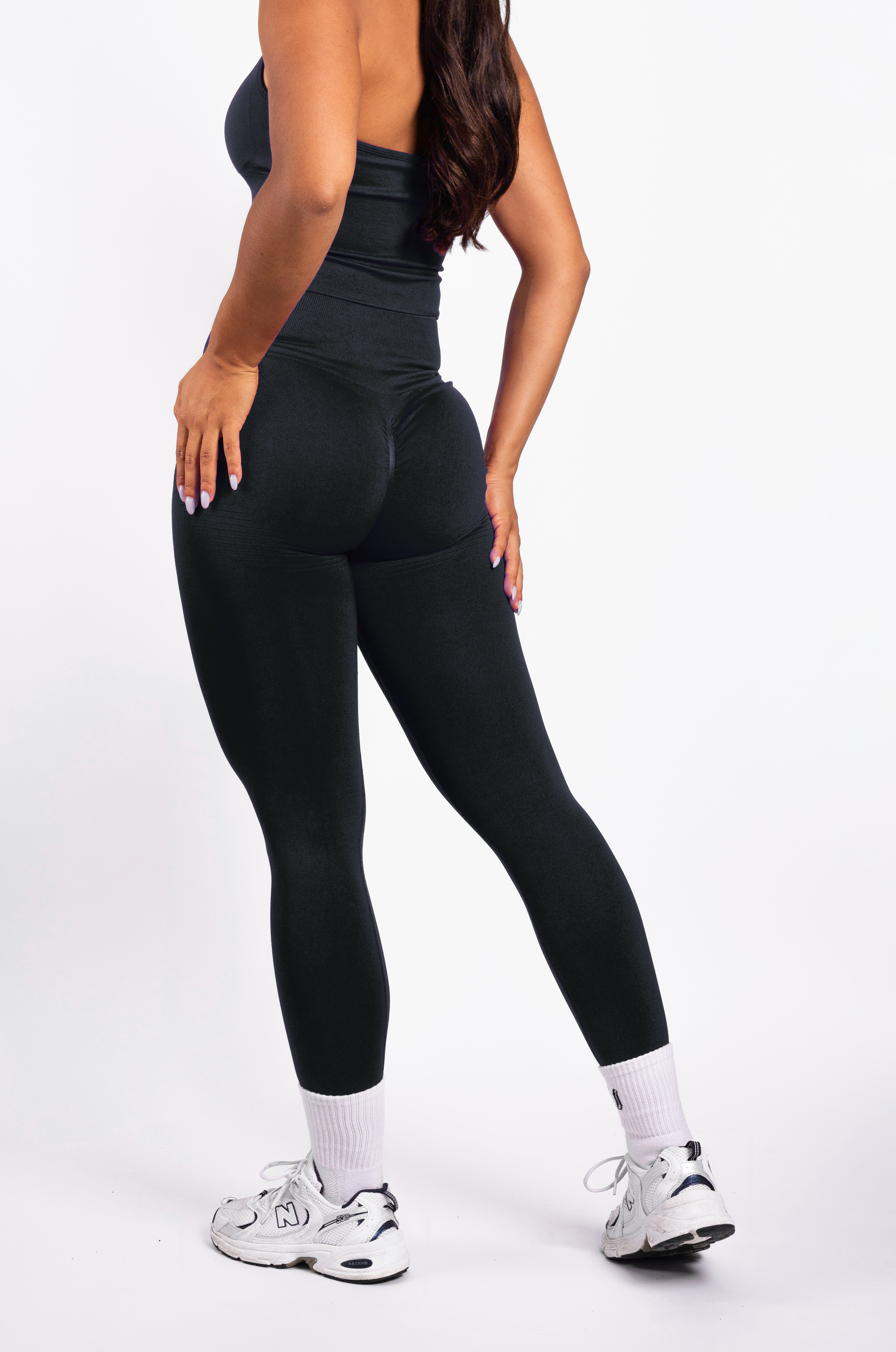 Bibi | Ribbed Seamless Legging – Black