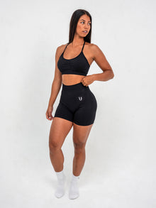 Luna | Premium Seamless Scrunch Short - Black