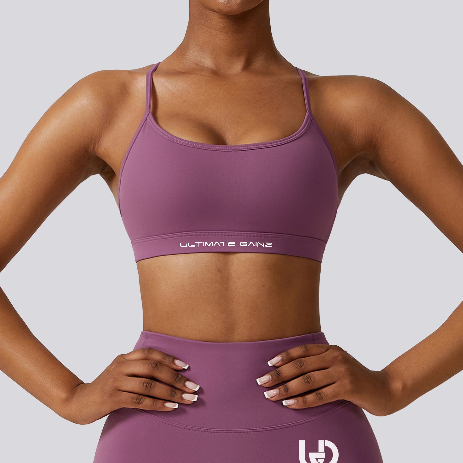  Hailey Set | Seamless Top Legging - LightPurple