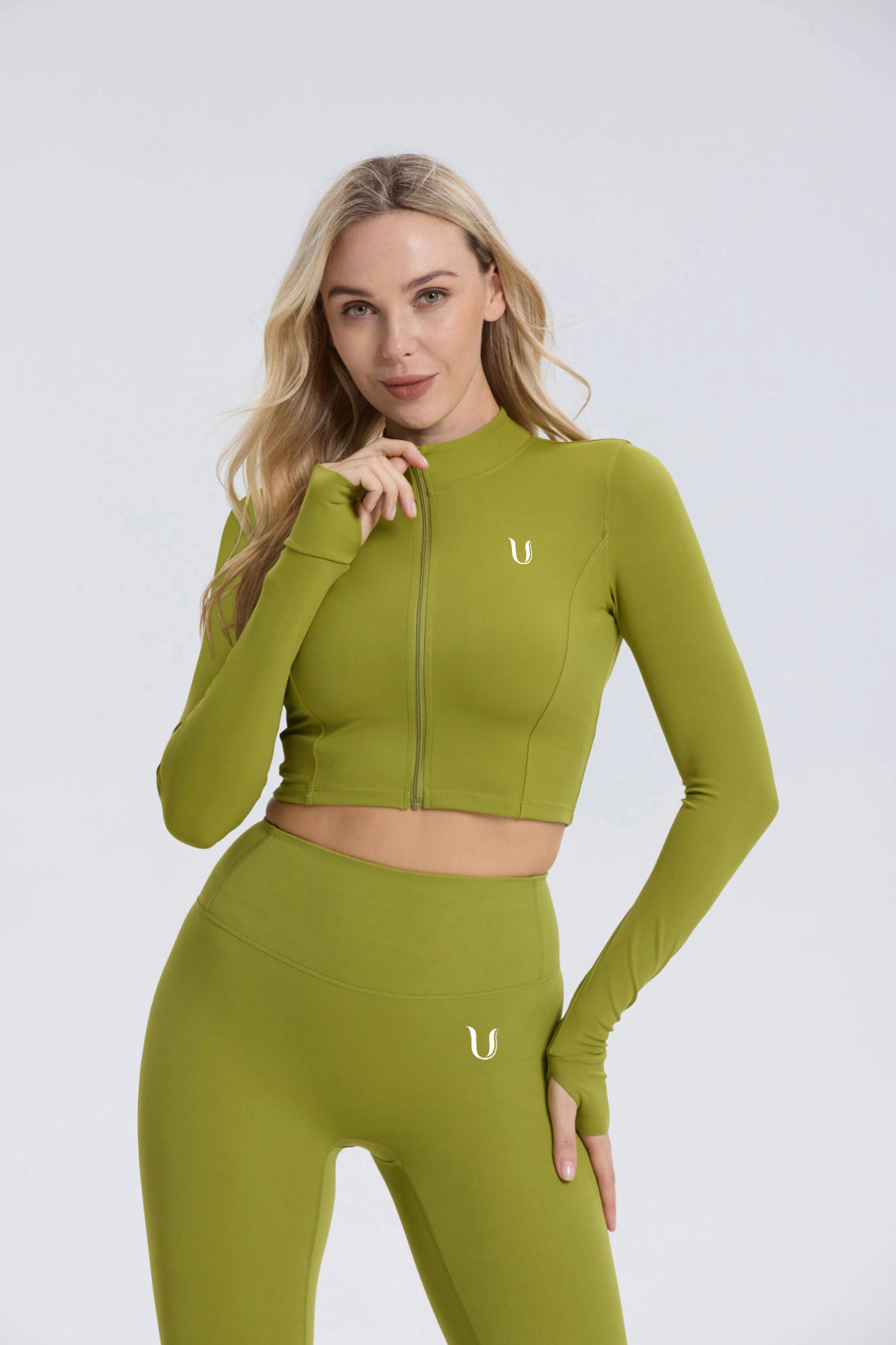 Hailey Set | Long Arm Top Legging - Matcha